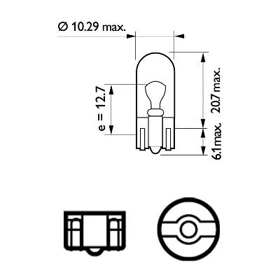 Indikatoriaus lemputė PHILIPS 12961XVPB2