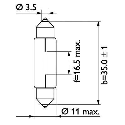 Valstybinio numerio apšvietimo lemputė PHILIPS 13844CP