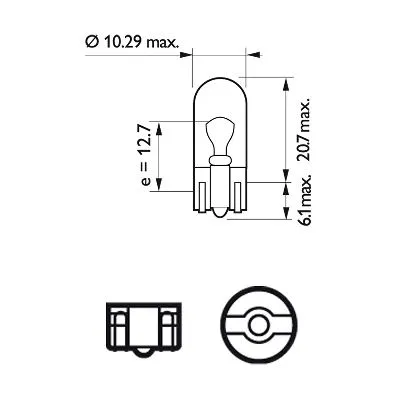 Indikatoriaus lemputė PHILIPS 13961CP