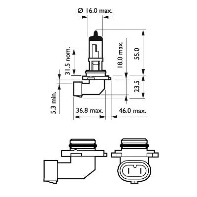 Prožektoriaus lemputė PHILIPS 9006PRB1