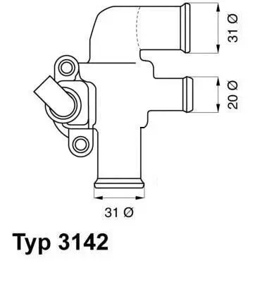 Termostatas BorgWarner (Wahler) 3142.90D