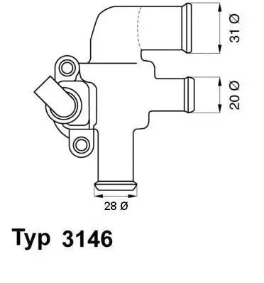 Termostatas BorgWarner (Wahler) 3146.90D