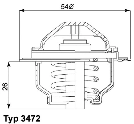 Termostatas BorgWarner (Wahler) 3472.87D