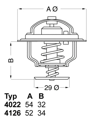 Termostatas BorgWarner (Wahler) 4022.82D1