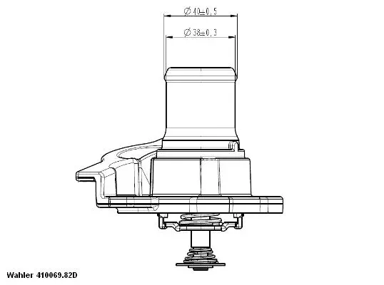 Termostatas BorgWarner (Wahler) 410937.82D
