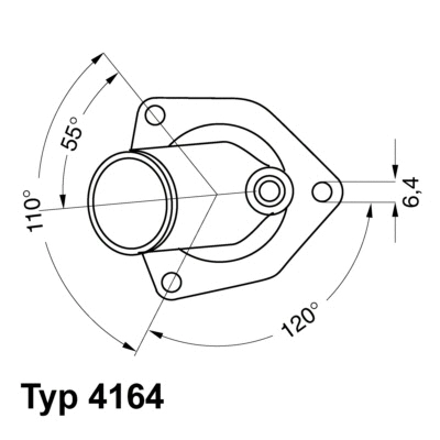 Termostatas BorgWarner (Wahler) 4164.92D