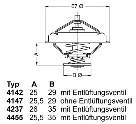 Termostatas BorgWarner (Wahler) 4237.80D
