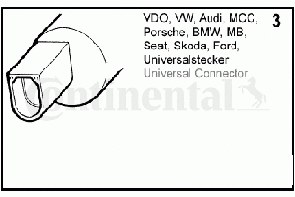 Priekinių žibintų plovimo vandens siurblys CONTINENTAL/VDO 246-086-001-002Z