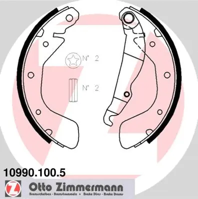 Stabdžių trinkelių komplektas ZIMMERMANN 10990.100.5