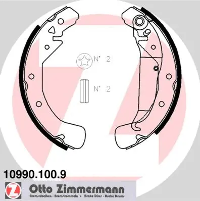 Stabdžių trinkelių komplektas ZIMMERMANN 10990.100.9