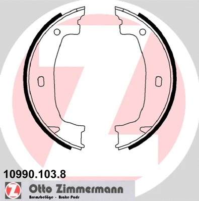 Rankinio stabdžio trinkelių komplektas ZIMMERMANN 10990.103.8