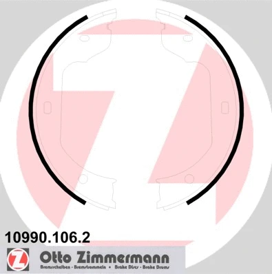 Rankinio stabdžio trinkelių komplektas ZIMMERMANN 10990.106.2