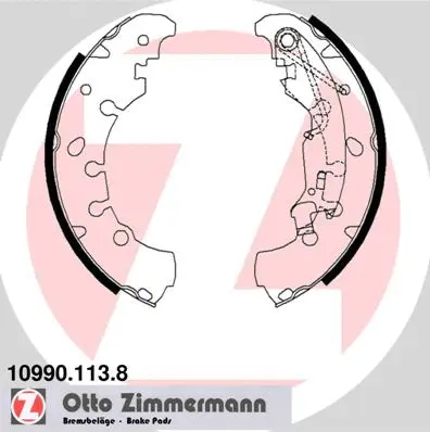 Stabdžių trinkelių komplektas ZIMMERMANN 10990.113.8