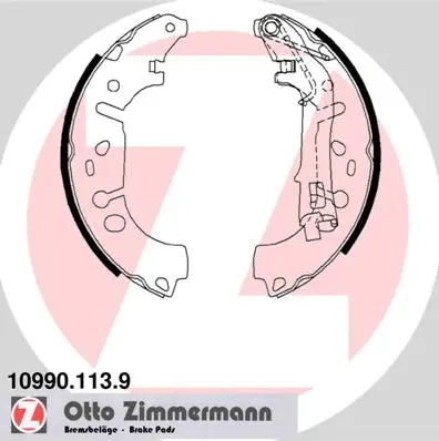 Stabdžių trinkelių komplektas ZIMMERMANN 10990.113.9