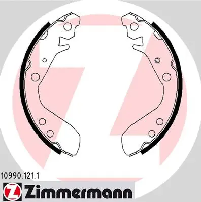 Stabdžių trinkelių komplektas ZIMMERMANN 10990.121.1