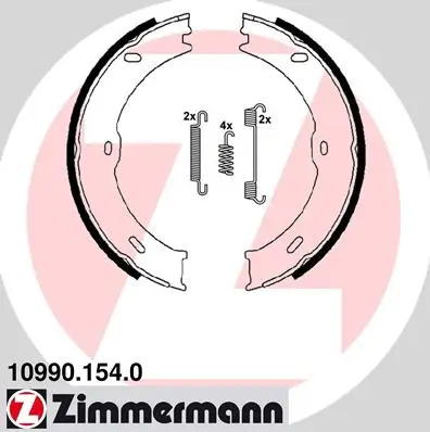 Rankinio stabdžio trinkelių komplektas ZIMMERMANN 10990.154.0