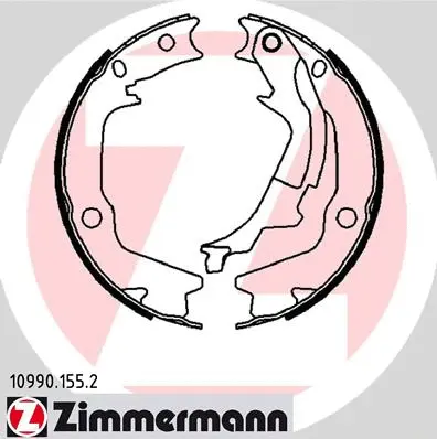 Rankinio stabdžio trinkelių komplektas ZIMMERMANN 10990.155.2
