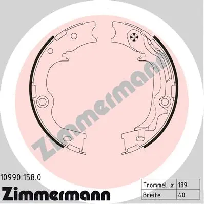 Rankinio stabdžio trinkelių komplektas ZIMMERMANN 10990.158.0