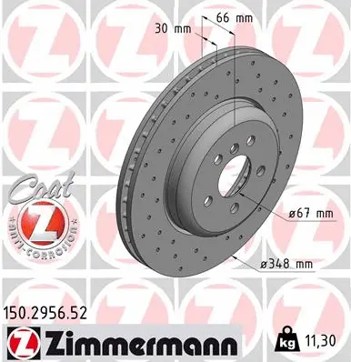 Stabdžių diskas ZIMMERMANN 150.2956.52