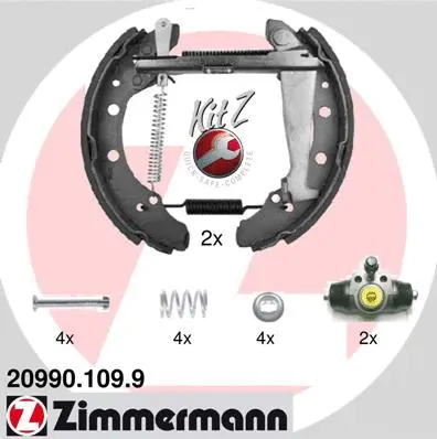Stabdžių trinkelių komplektas ZIMMERMANN 20990.109.9
