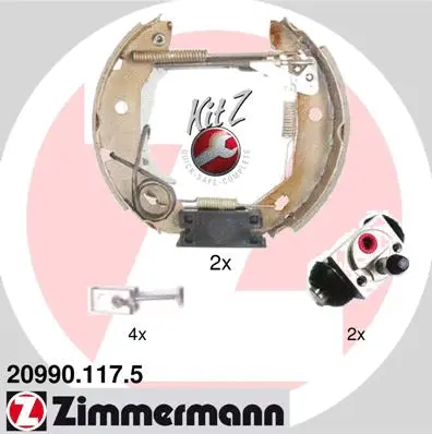 Stabdžių trinkelių komplektas ZIMMERMANN 20990.117.5