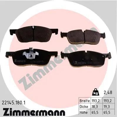 Diskinių stabdžių trinkelių rinkinys ZIMMERMANN 22145.180.1