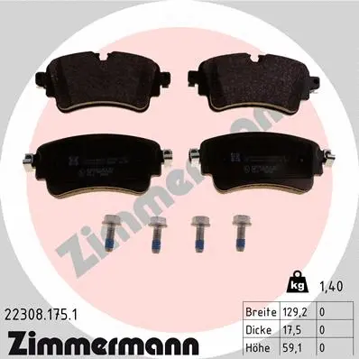 Diskinių stabdžių trinkelių rinkinys ZIMMERMANN 22308.175.1