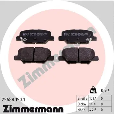 Diskinių stabdžių trinkelių rinkinys ZIMMERMANN 25688.150.1