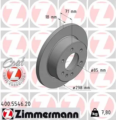 Stabdžių diskas ZIMMERMANN 400.5546.20