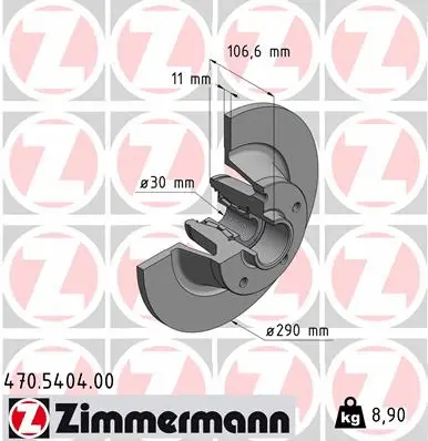 Stabdžių diskas ZIMMERMANN 470.5404.00