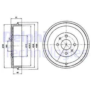 Stabdžių būgnas DELPHI BF379