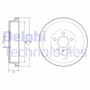 Stabdžių būgnas DELPHI BF634