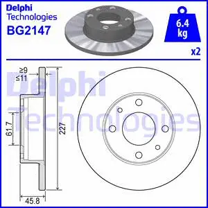 Stabdžių diskas DELPHI BG2147