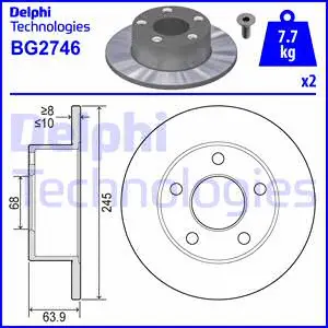 Stabdžių diskas DELPHI BG2746