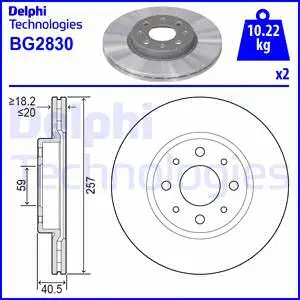 Stabdžių diskas DELPHI BG2830
