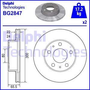 Stabdžių diskas DELPHI BG2847