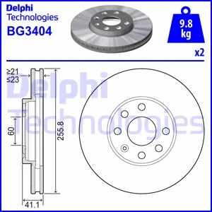 Stabdžių diskas DELPHI BG3404