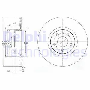 Stabdžių diskas DELPHI BG3420