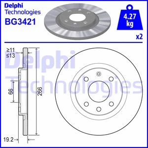 Stabdžių diskas DELPHI BG3421