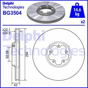 Stabdžių diskas DELPHI BG3504