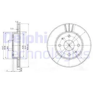 Stabdžių diskas DELPHI BG3555