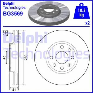 Stabdžių diskas DELPHI BG3569