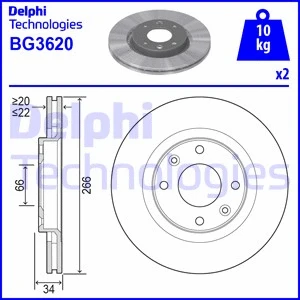 Stabdžių diskas DELPHI BG3620