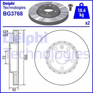 Stabdžių diskas DELPHI BG3768