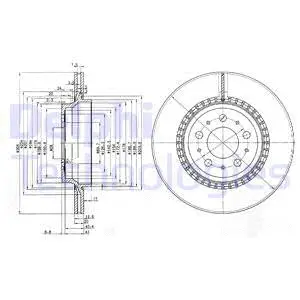 Stabdžių diskas DELPHI BG3782C