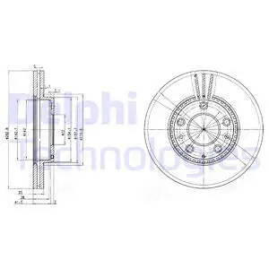 Stabdžių diskas DELPHI BG3874