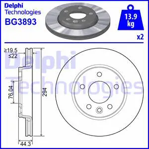 Stabdžių diskas DELPHI BG3893