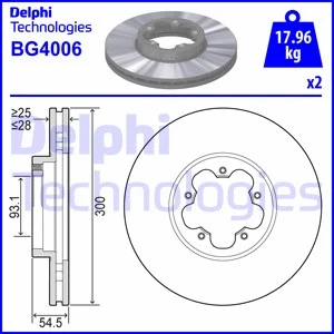 Stabdžių diskas DELPHI BG4006