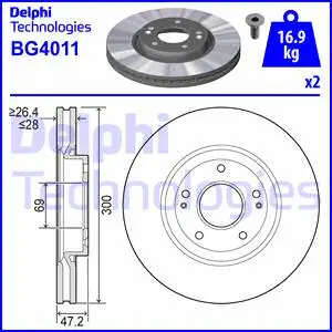 Stabdžių diskas DELPHI BG4011