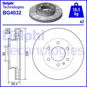 Stabdžių diskas DELPHI BG4032